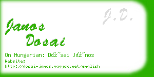 janos dosai business card